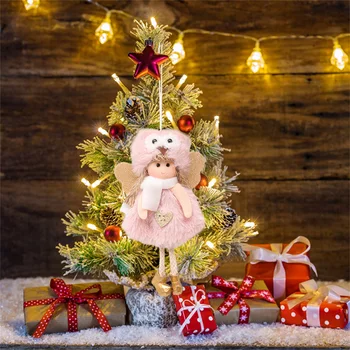 Plus Înger Agățat Pandantiv Agățat De Crăciun Decoratiuni Drăguț De Pluș Înger Fată Păpușă Pandantiv Ornamente Pentru Pomul De Craciun