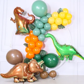 Aur Verde Jungla Dinozaur Macaron Ghirlanda Baloane Arcada Nunta, Ziua De Nastere Decoratiuni Petrecere, Baloane Consumabile Pentru Copii Copil De Dus