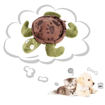 1buc animale de Companie Catelus Jucărie de Pluș Interactiv Moi Umplute Creative Turtle Formă de Jucărie de Câine Cățeluș de Jucărie Câine Favoruri Consumabile pentru animale de Companie