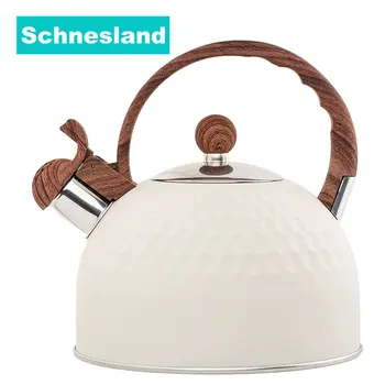 Schnesland de 2,5 Litri Fluierând Ceainic - Moderne din Oțel Inoxidabil Fluierat Oală de Ceai pentru Aragaz