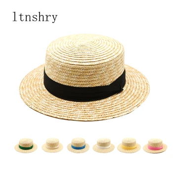 2021 Vara Femei Largă Pălărie de Paie de Moda Chapeau Paille Doamna Pălării de Soare Luntraș Grâu Panama Palarii de Plaja Feminino de Vacanță capac