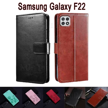 Funda Acoperire Pentru Samsung Galaxy F22 Cazul SM-A225F Flip Wallet Stand din Piele Etui Carte Pe Samsung F22 Caz Card Magnetic, Telefon Sac