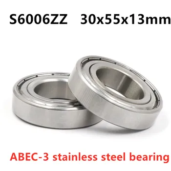10buc ABEC-3 S6006ZZ din oțel inoxidabil 440C rulment profunde groove S6006 -2Z 30*55*13 mm