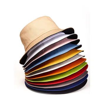 Găleată Pălărie Reversibile Panama Bărbați Femei Margine Largă De Toamna Si Iarna Soarele De Vară Pe Plajă Culoare Solidă De Vacanță În Aer Liber Accesoriu Adolescenti