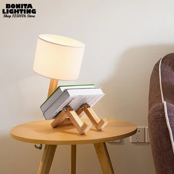 Umanoid noptieră lampa de birou Nordic simplitate lumină masă Comună pliere obraznic mic om de Lectură lampă de masă