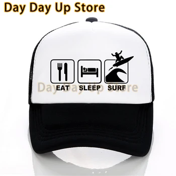 Mananci, Dormi Surf de mișcare în aer liber pălărie de vară, Surf, soare capac Bărbați femei de Moda Plasă de trucker Hat