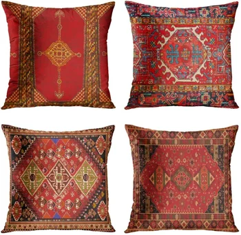45x45cm față de Pernă Acoperă Turcia Stil persan Lenjerie de Covor Pictura Perna Acoperi Perna de Canapea Dormitor Decor Acasă
