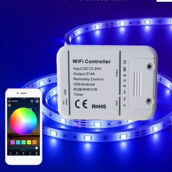 4A*5 5CH RGB/WW/CW LED-uri Controler WIFI DC12-24V IOS Android Smart Link Timer Muzica de control controler rgb
