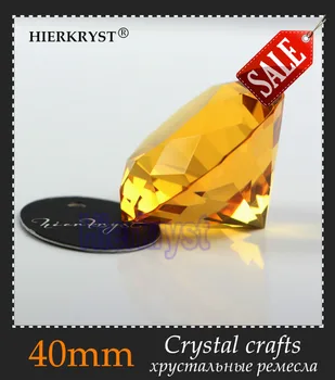 HIERKYST 5pcs Abmer Sticlă Cristal de Diamant Prespapier Curcubee Taie Meserii, Decorare Nunta Europa Stil Ornamente 1.57