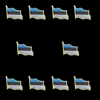 10BUC Estonia Drapelul Național Placat cu Aur Cravată/Pac Pin Rever Insigna de Brosa