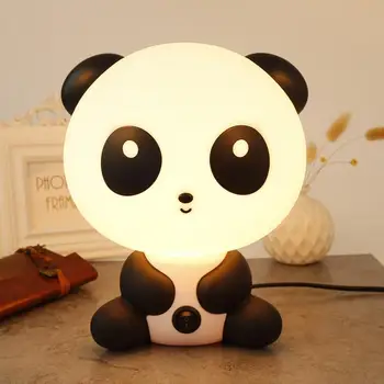 Somnul de Noapte LED-uri Lampa de Craciun Cadou de Modele de Baterii Destul de Panda Drăguț Animale Desene animate de Lumina de Noapte pentru Copii Pat Birou Lampă de Masă de Noapte