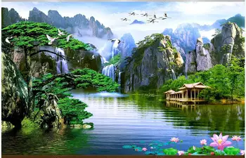 Foto personalizat tapet pentru pereti 3d murală modernă Chineză pastorală pădure pictura peisaj camera de zi de decorare pictura