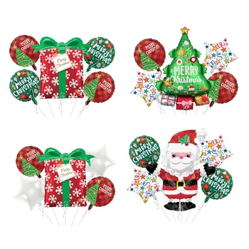 18 inch Ornamente de Crăciun, Crăciun Fericit, Moș Crăciun, Cadouri, Pom de Crăciun Balon din Folie de Aluminiu Set de Decorare 2021