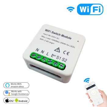 1 canal dual wifi de control comutator de control independent ascuns smart switch