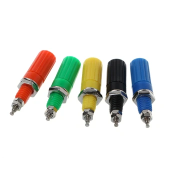 5Pcs/Set Obligatoriu Post 5 Culori Difuzor Mufă Banană 4mm Test Conector Jack Socket #RW1209