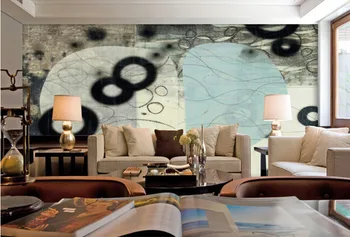 Personalizate 3D pictura murala mare,Abstracte, pictura in ulei cerc albastru curba papel de parede ,living TV de perete tapet dormitor