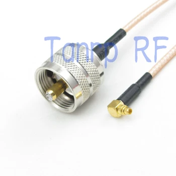 50CM Coadă coaxial cablu RG316 prelungitor 20de MMCX de sex masculin unghi drept față de UHF de sex masculin mufă PL259 RF adaptor conector