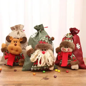 Ornamente pentru Pomul de craciun Decor de Crăciun lenjerie de papusa cadou sac de mere pungi de bomboane pungi de depozitare