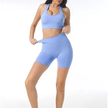 Antrenament Topuri Pentru Femei Culoare Solidă Tricot Sexy Femei e sală de Gimnastică Legging Lenjerie Vesta rezistent la Șocuri Piersic Hip Fitness, pantaloni Scurți de Îmbrăcăminte