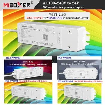 MIBOXER AC100-240V 24V WiFi+2.4 G 75W Reglaj Driver Singură culoare/Dual White /RGB/RGBW/RGB+CCT Controler cu LED-uri