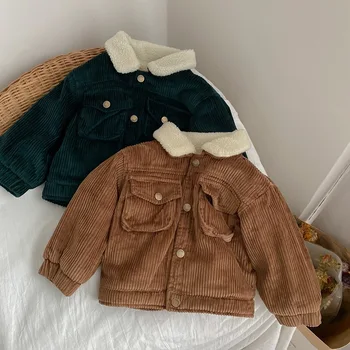 Copii haina de catifea catifea 2022 nou copil supărat copilul jacheta baiat toamna iarna haina de blana de miel