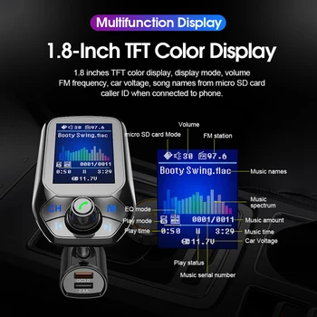 Transmițător Bluetooth Handsfree Car Kit MP3 Player Cu Dual USB Încărcător Auto Modulator FM Transmiter U Disk / TF Card