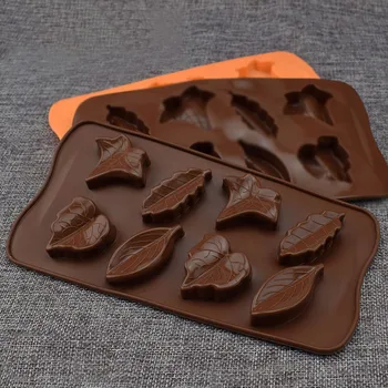 Frunze de forma de Înaltă calitate de Protecție a Mediului silicon mucegai ciocolata flip bomboane de copt tort mucegai cristal lipici Creativ