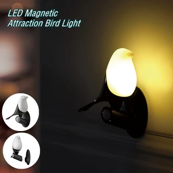 1 buc Creative Pasăre în Formă de Lumină de veghe LED Senzor de Mișcare de Încărcare USB Lampă de Perete pentru Camera Copii Paturi