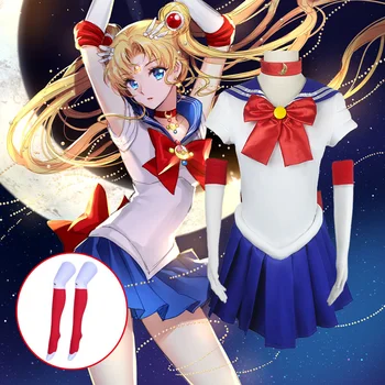 Sailor Moon Anime Cosplay, Costume de Halloween Rochie pentru Petrecerea de Carnaval Club Adulți, Copii, Femei Seturi de elemente de Recuzită