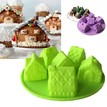 Silicon Casa Săpun de Copt Mucegai 3D Mucegai Tort de Crăciun de Ciocolată, Jeleu de Gheata Tava de Silicon mucegai