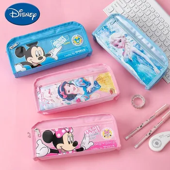 Autentic Disney Anime Kawaii Figura lui Mickey Mouse Minnie Mouse Congelate Papetărie Drăguț Sac de Depozitare Creion Sac Jucarii Copii pentru Cadou