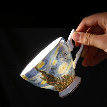 Pictura Arta Ceașcă De Cafea Van Gogh Noaptea Înstelată, Floarea-Soarelui, Semănătorul, Irisi La Saint-Remy Originalitate Cafea Cesti De Ceai