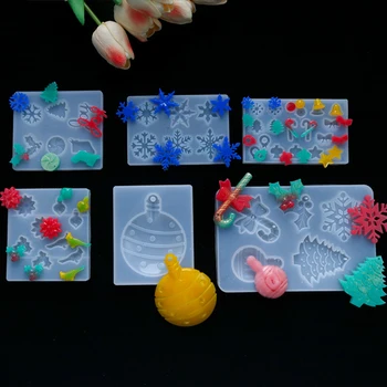 DIY de Crăciun Fulg de nea Ornament Mucegai Silicon Clar Mucegai pentru UV Rășină Ambarcațiunile de Iarnă Înfrumusețarea Pandantive Bijuterii
