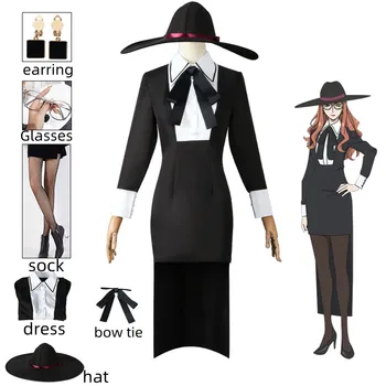 Anime SPION FAMILIE Sylvia Sherwood Cosplay Costum Rochie de Seara Neagra Rândunicii Fusta Aldult Femeie Sexy Carnaval Costum de Halloween