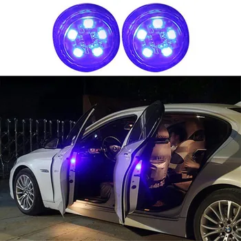 2 Buc 5LED Auto de Lumină LED-uri Ușa de Avertizare Anti-coliziune Lumina Kit Wireless Anti Coliziune din Spate Lampă Flash Accesorii Auto 2019 Noi