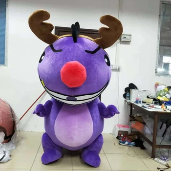 Gonflabila Dragon Purpuriu Mascota, Costume De Desene Animate Haine Papusa Personalizare Costume Cosplay