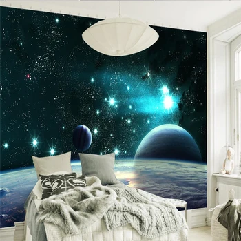 Bacal foto Personalizat tapet 3d mari picturi murale autocolante 3D vast univers, stele, planete cameră de zi cu TV scule de fundal