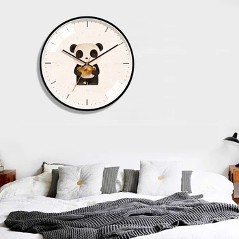 Desene animate ceas de perete animal Iepure Panda camera copiilor camera de zi creative de metal rotund ceas cuarț ceas de ceas de perete ceas