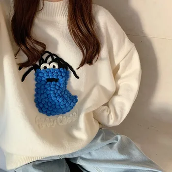 Femei pulover de Desene animate coreene pulover feminin 2022 nou toamna și iarna gros de pull-up rotund gat tricotat haine pentru femei pulover