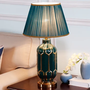 Vintage ceramice lampă de masă în stil European, camera de zi de decorare lampă de masă hotel, cameră model de dormitor lampă de noptieră LB01146