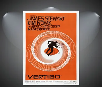 Alfred Hitchcocks Vertij James Stewart Film de Epocă mătase Poster de Perete Decor12x18 24x36 inch