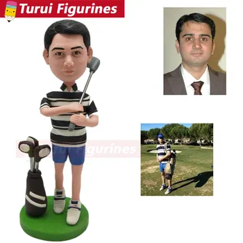 golf sport figurine om cu golf club cifrele mini statuie golf figurine pentru tort golf figurine decor tort mic joben deco