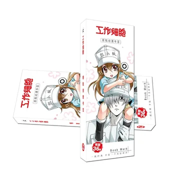 36 Buc/Set Anime Hataraku Saibou Celule La Locul De Muncă Marcaj Hârtie Suport De Carte Mesaj Card Cadou De Papetărie