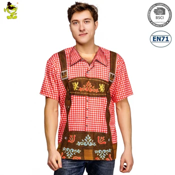 Bărbați Oktoberfest tricou Costum Petrecere Bere Topuri de imbracat Oktoberfest Imprimate T-shirt pentru Adulți