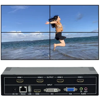 4 Canale TV de Perete Controller 2x2, 1x3 1x2 HDMI DVI VGA USB Procesor Video Despicare Cutie Cu RS232 Control