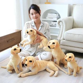 Simulare Golden Retriever Papusa Jucării de Pluș Drăguț Câine Mare Câine Ghid de Pluș Moale Animale Jucării pentru Copii Însoțească Papusa Cadouri