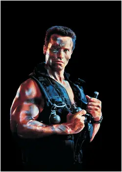 Commando Arnold Schwarzenegger Film De Artă Cameră Arta De Perete De Mătase De Imprimare Poster