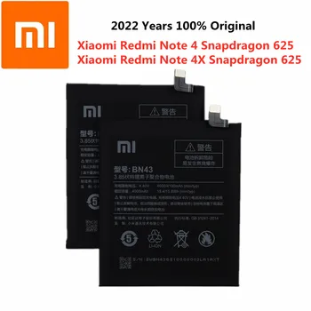 2022 Nou de Înaltă Calitate Xiaomi Original Baterie Pentru Xiaomi Redmi Notă 4X / Nota 4 Note4 Global Snapdragon 625 4000mAh BN43 Baterie
