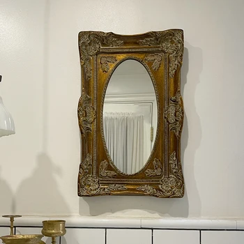 Cosmetice Epocă Oglindă De Perete Macrame Metal Oglindă Cadru Decorativ Neregulate Estetice De Lux Espelho Redondo Decor Acasă