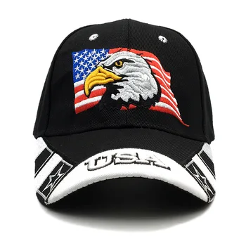 Primăvară nouă bărbați și femei, cu steagul American 3D broderie vultur șapcă de baseball Armata Tactice Hip Hop Snapback Cap palarie de soare în aer liber